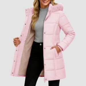 Women's Pink Puffer Coat